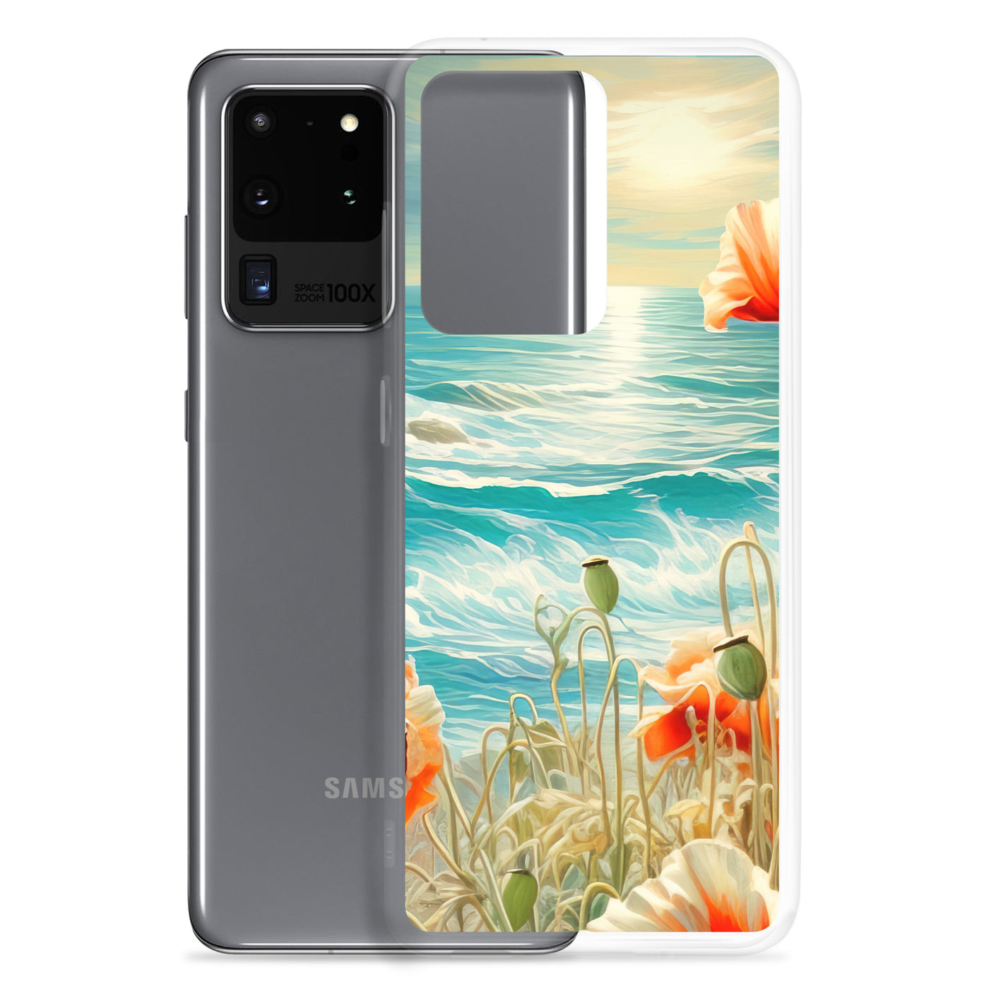 Blumen, Meer und Sonne - Malerei - Samsung Schutzhülle (durchsichtig) camping xxx