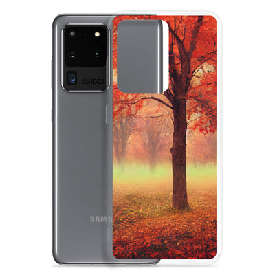 Wald im Herbst - Rote Herbstblätter - Samsung Schutzhülle (durchsichtig) camping xxx