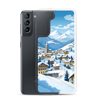 Kitzbühl - Berge und Schnee - Landschaftsmalerei - Samsung Schutzhülle (durchsichtig) ski xxx