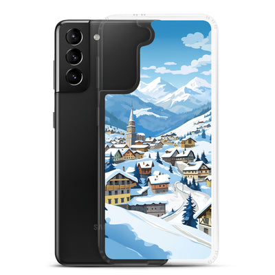 Kitzbühl - Berge und Schnee - Landschaftsmalerei - Samsung Schutzhülle (durchsichtig) ski xxx