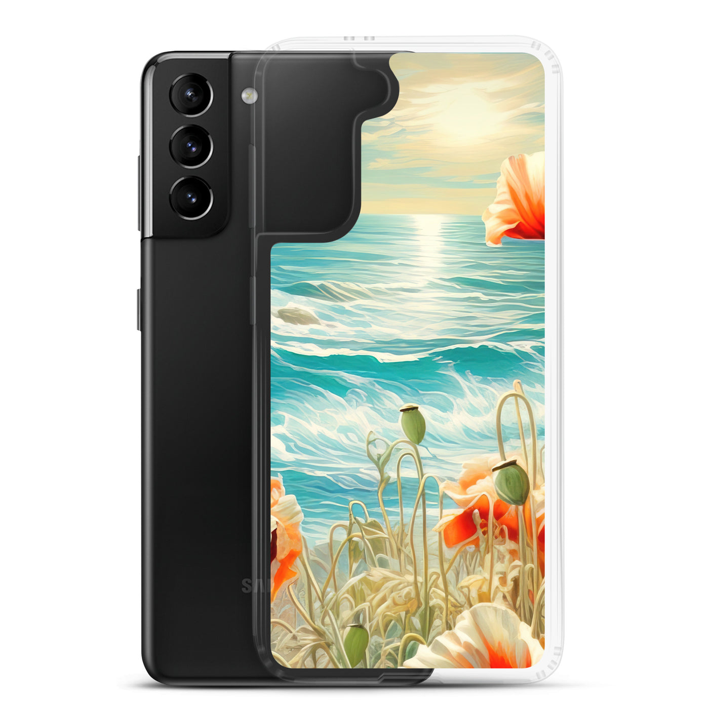 Blumen, Meer und Sonne - Malerei - Samsung Schutzhülle (durchsichtig) camping xxx