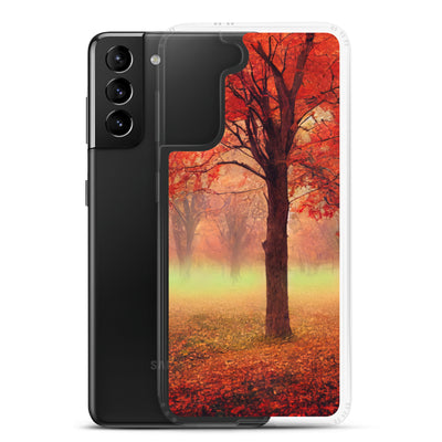 Wald im Herbst - Rote Herbstblätter - Samsung Schutzhülle (durchsichtig) camping xxx