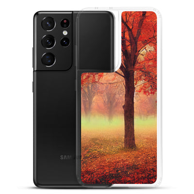 Wald im Herbst - Rote Herbstblätter - Samsung Schutzhülle (durchsichtig) camping xxx