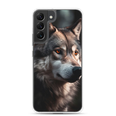 Wolf Porträt - Fotorealistische Malerei - Samsung Schutzhülle (durchsichtig) camping xxx Samsung Galaxy S22 Plus