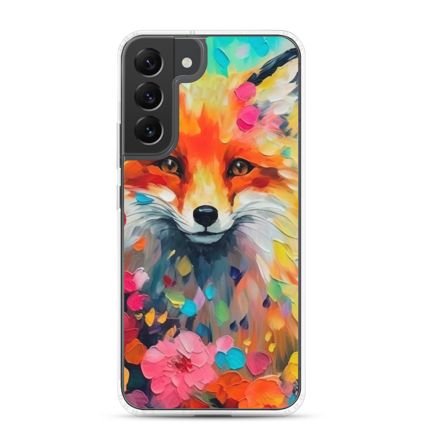 Schöner Fuchs im Blumenfeld - Farbige Malerei - Samsung Schutzhülle (durchsichtig) camping xxx Samsung Galaxy S22 Plus