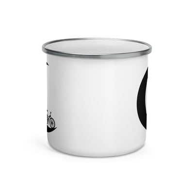 Crescent Moon - Cycling - Emaille Tasse fahrrad