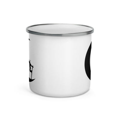 Crescent Moon - Skiing - Emaille Tasse ski