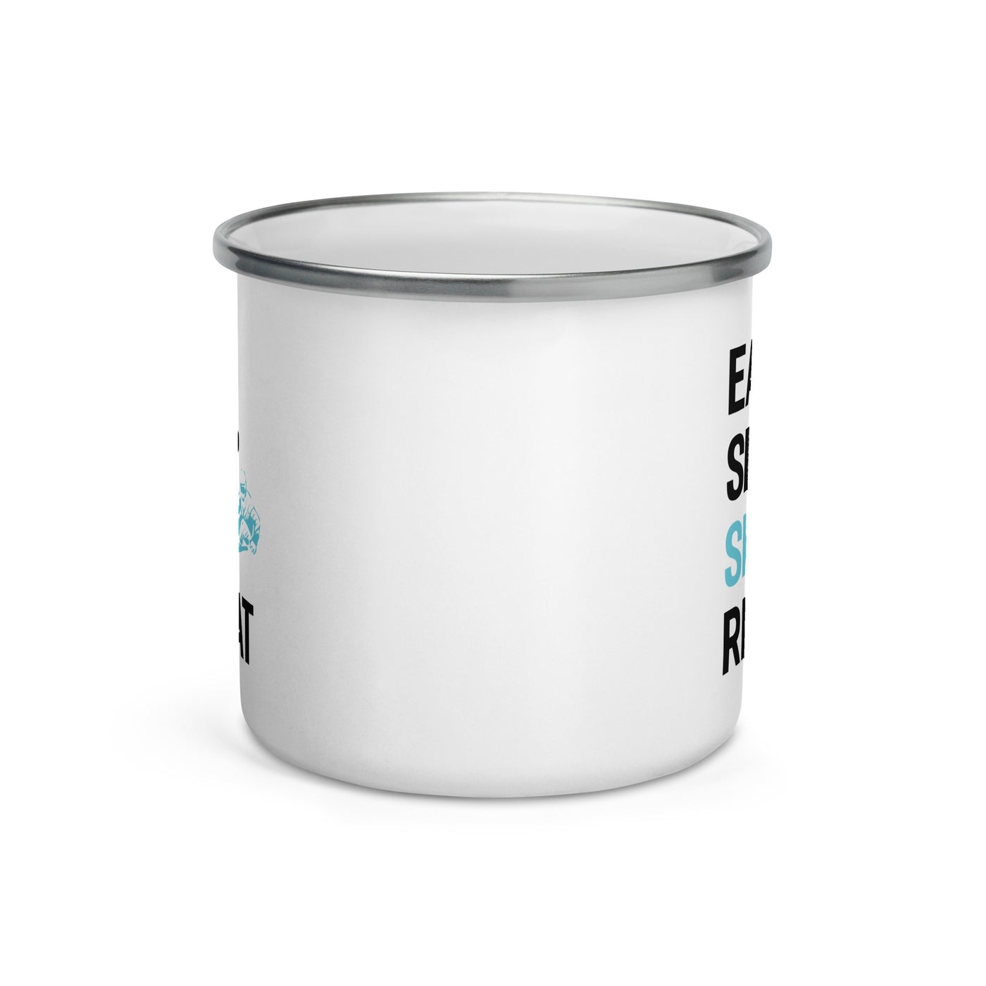 Eat Sleep Ski Repeat - Emaille Tasse klettern