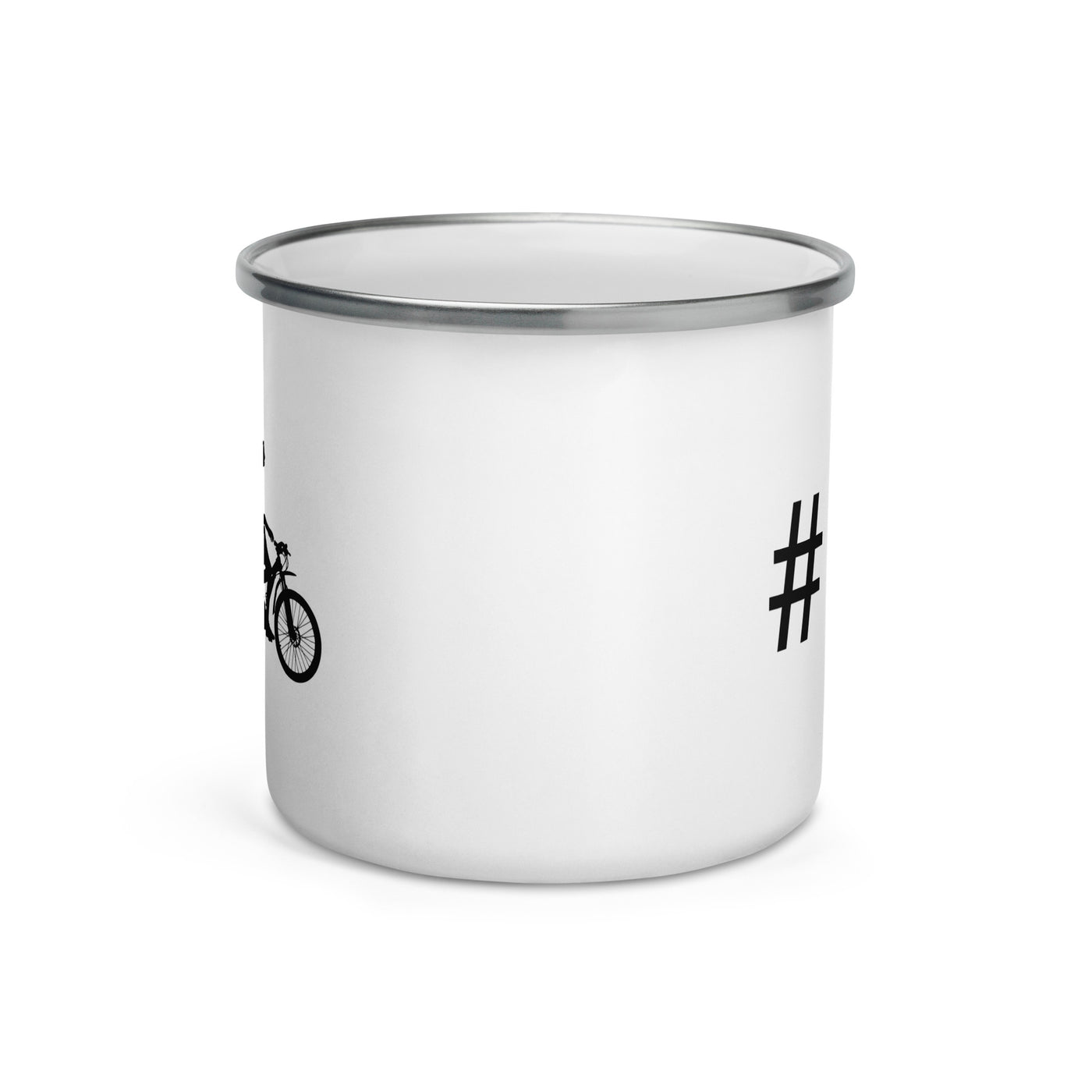 Hashtag - Female Cycling - Emaille Tasse fahrrad