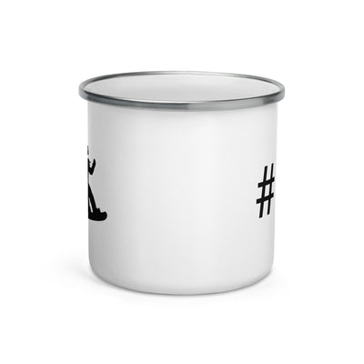 Hashtag - Female Snowboarding - Emaille Tasse snowboarden