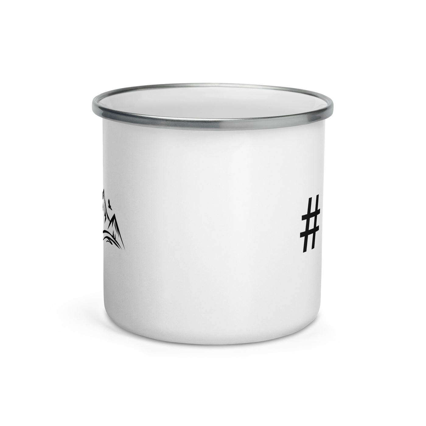 Hashtag - Mountain - Emaille Tasse berge