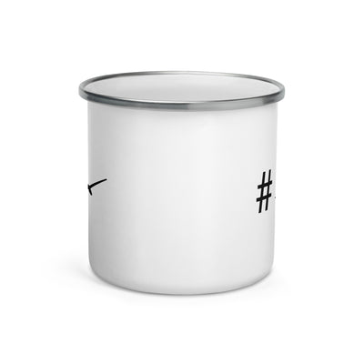 Hashtag - Sailplane - Emaille Tasse berge