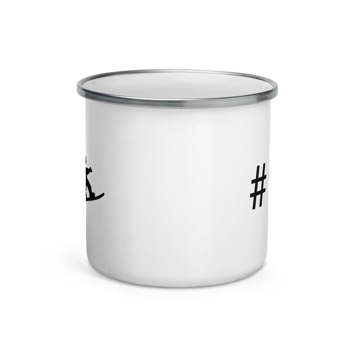 Hashtag - Snowboarding - Emaille Tasse snowboarden