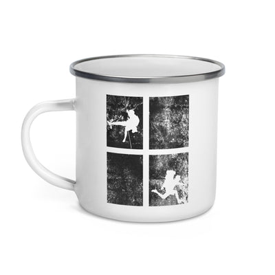 4 Rectangles - Climbing - Emaille Tasse klettern