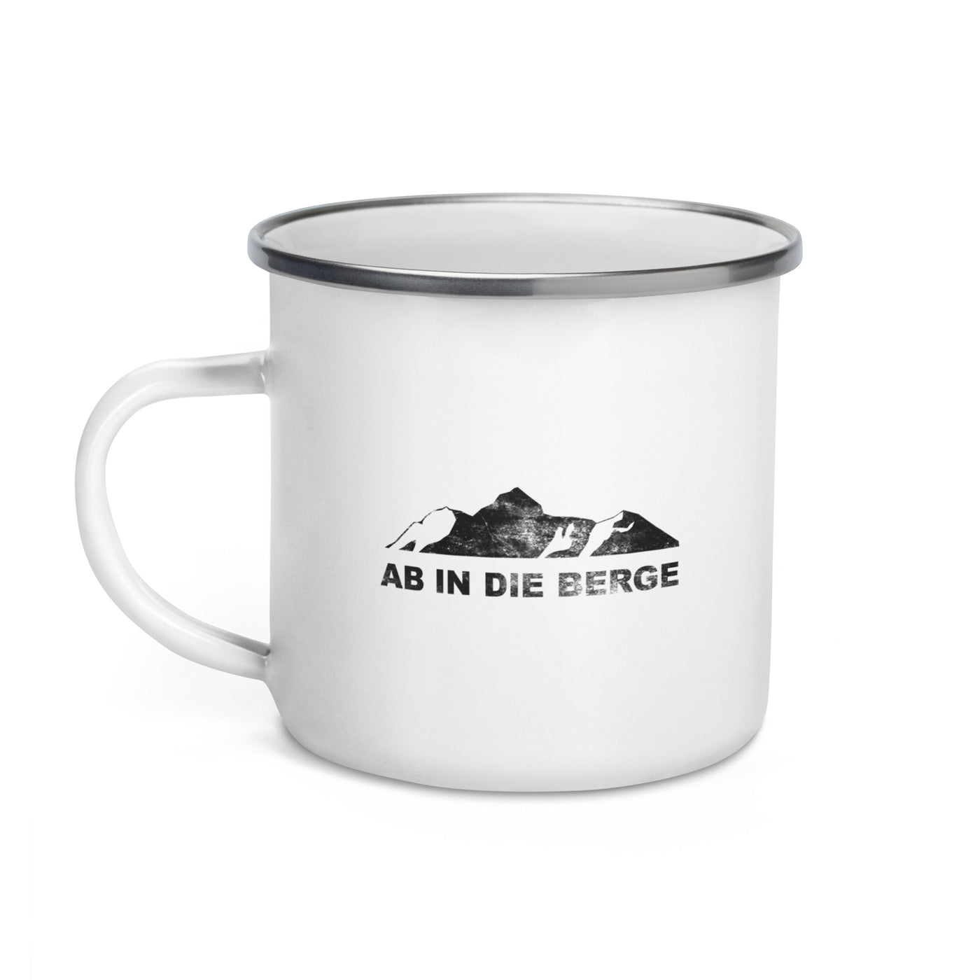 Ab In Die Berge - Emaille Tasse berge