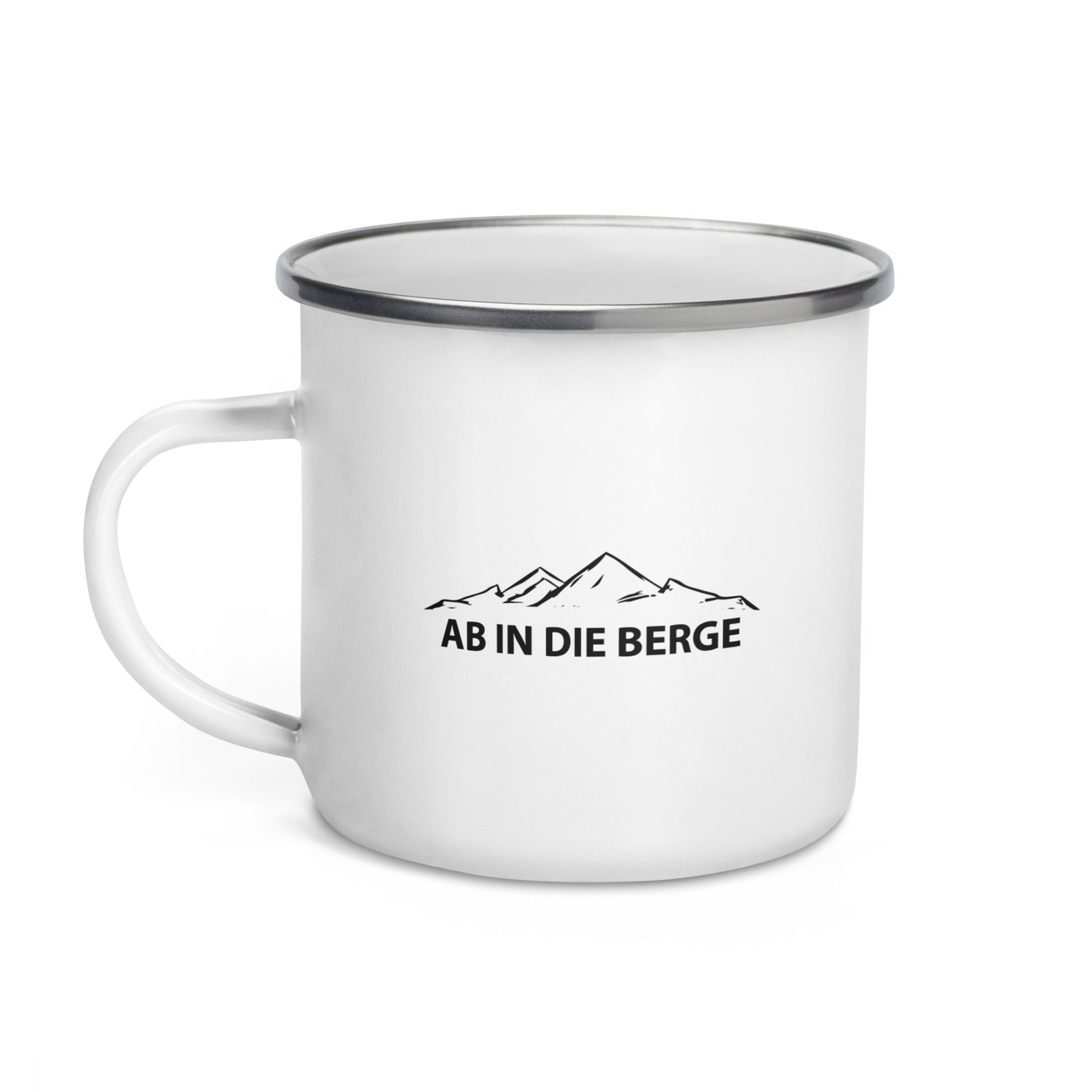 Ab In Die Berge - Emaille Tasse berge