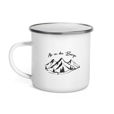 Ab In Die Berge - Emaille Tasse berge