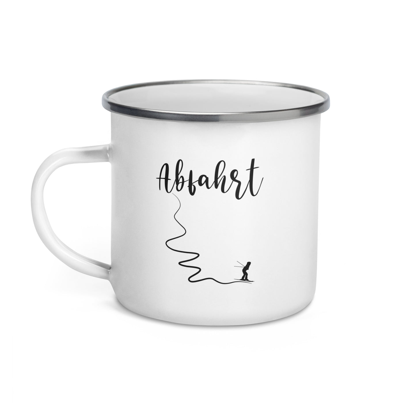 Abfahrt - Emaille Tasse ski