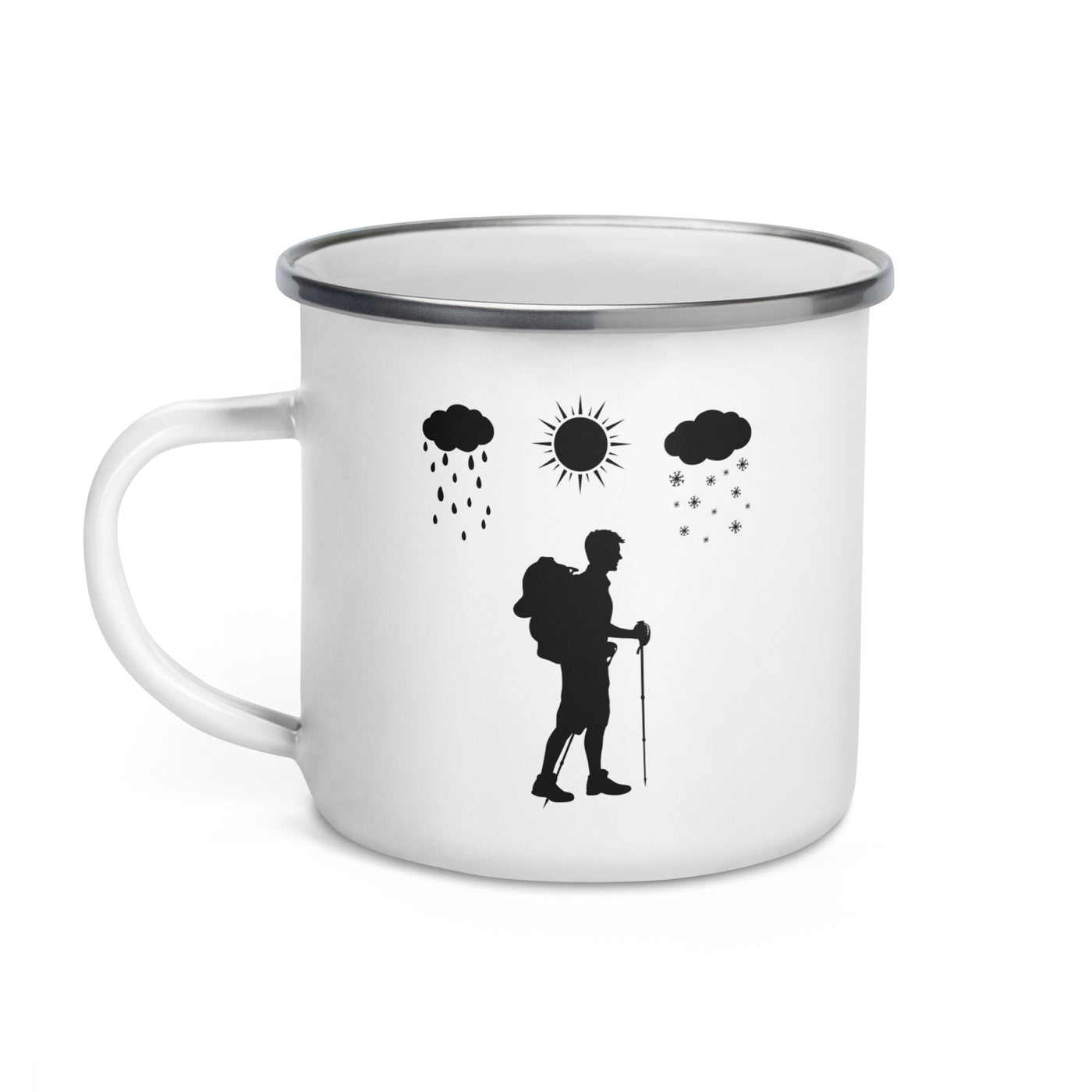 All Seasons And Hiking - Emaille Tasse wandern