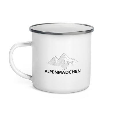 Alpenmadchen - Emaille Tasse berge