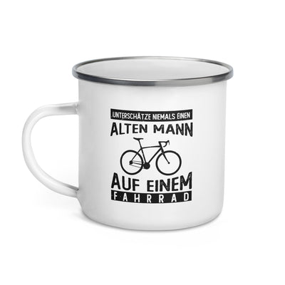 Alter Mann Auf Einem Fahrrad - Emaille Tasse fahrrad