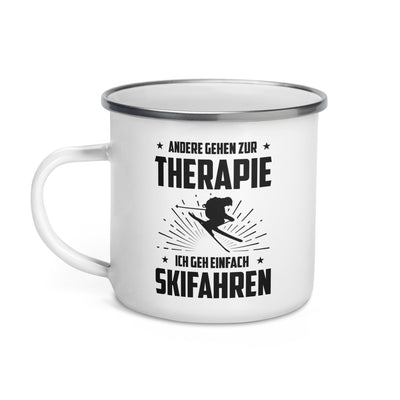 Andere Gehen Zur Therapie Ich Gen Einfach Skifahren - Emaille Tasse ski