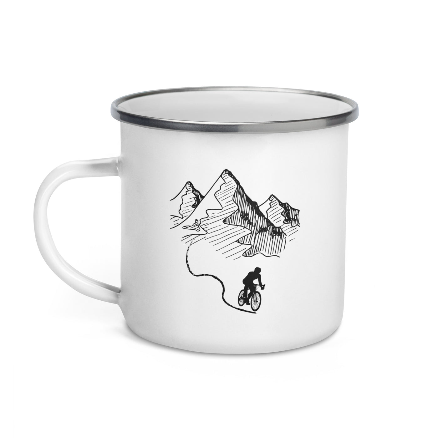 Bergbiker - Emaille Tasse mountainbike