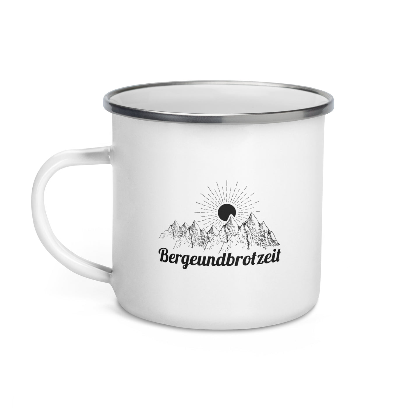 Bergeundbrotzeit - Emaille Tasse berge