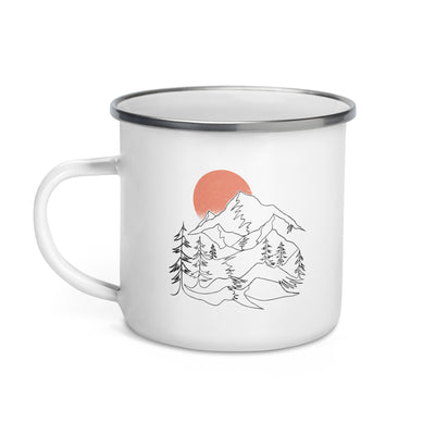 Berglandschaft - Emaille Tasse berge