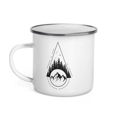 Berglandschaft - Geometrisch - Emaille Tasse berge