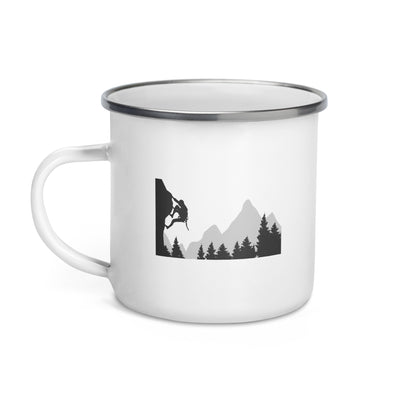 Bergsteigen - Emaille Tasse klettern