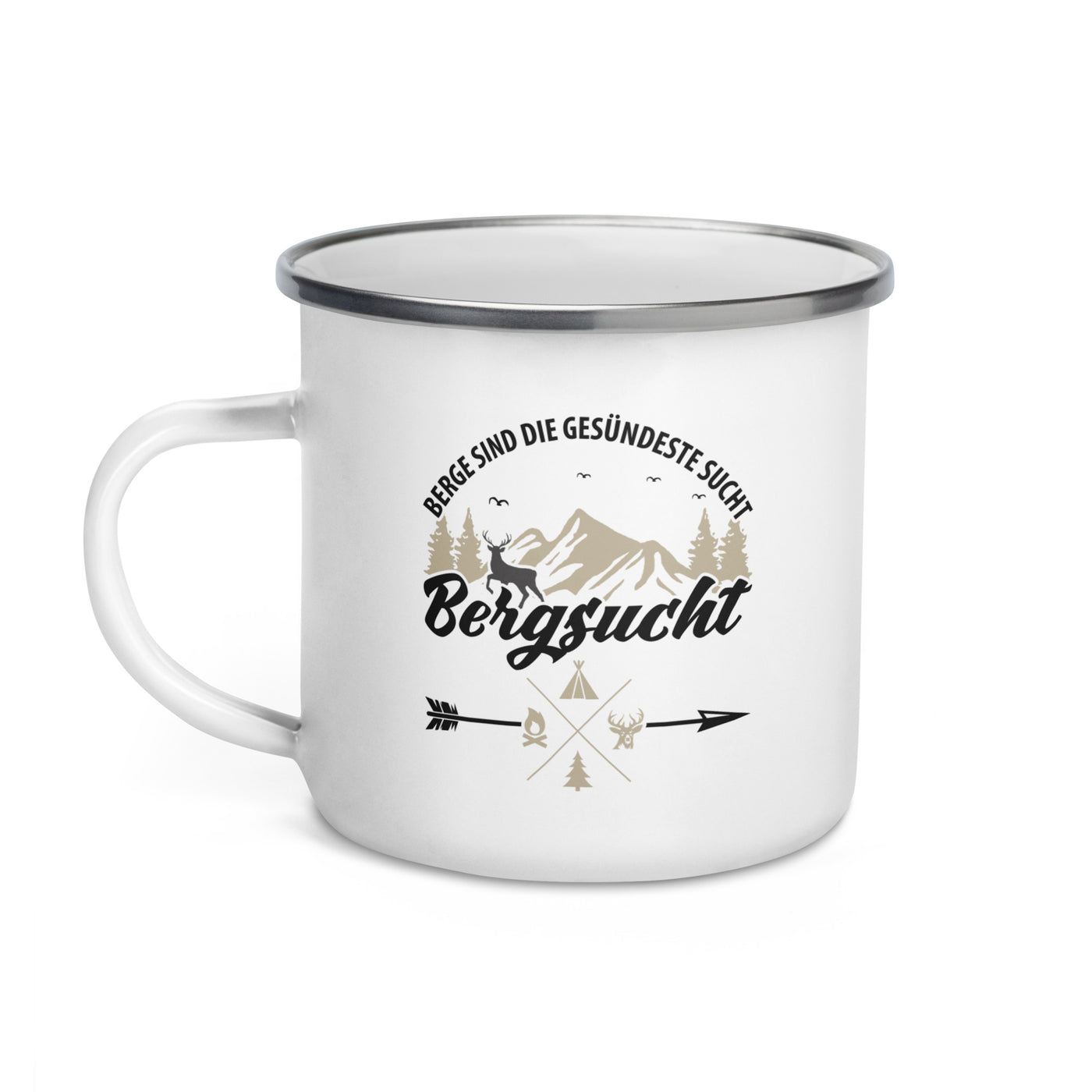 Bergsucht - Emaille Tasse berge