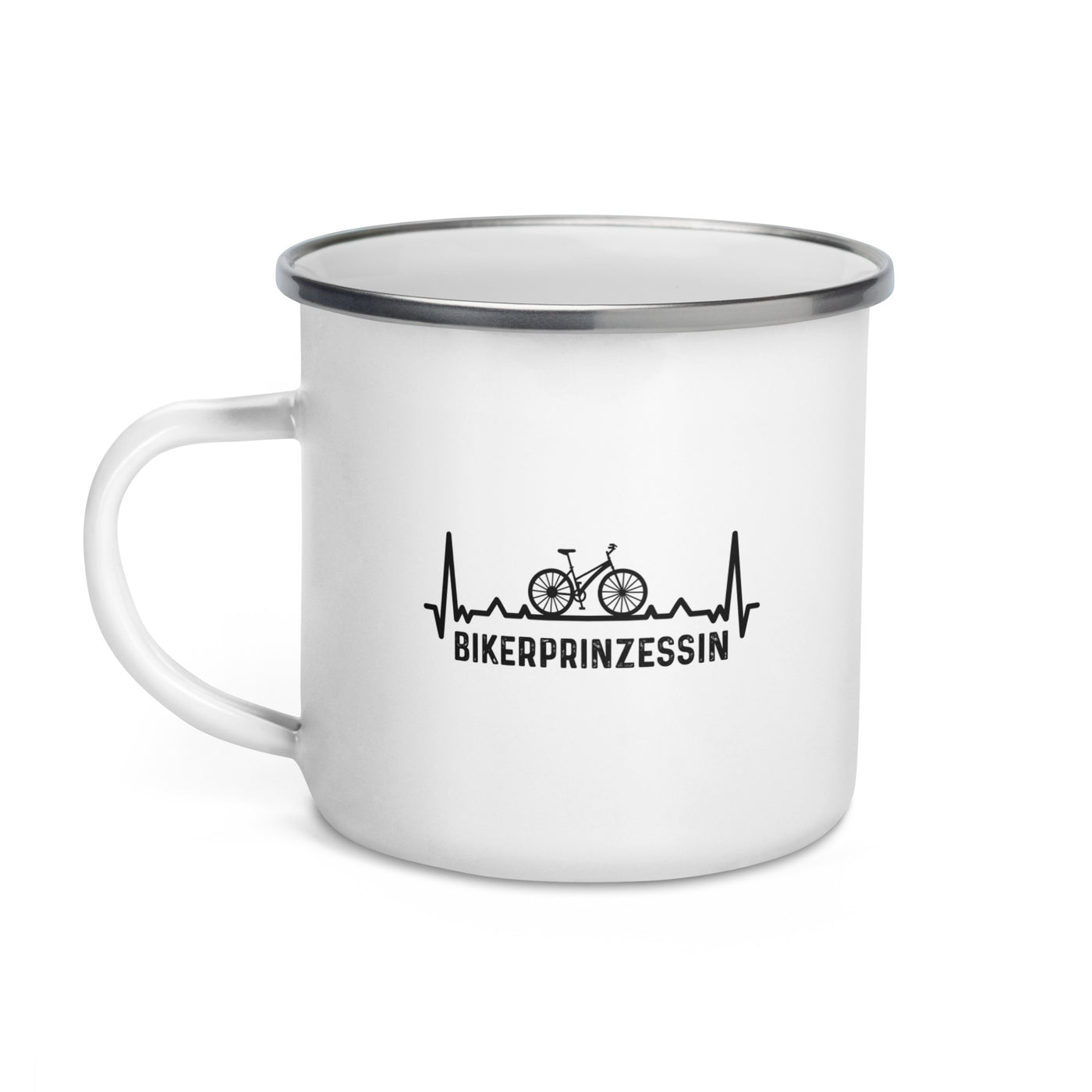 Bikerprinzessin 1 - Emaille Tasse fahrrad