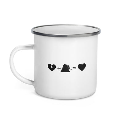 Broken Heart Heart And Climbing 1 - Emaille Tasse klettern