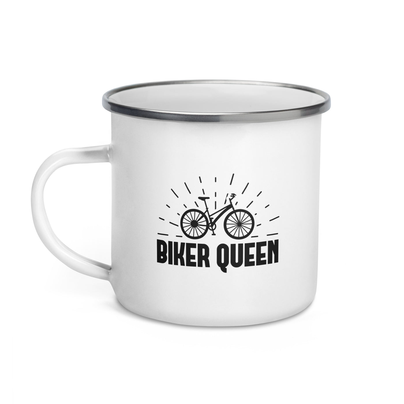 Biker Queen - Emaille Tasse fahrrad