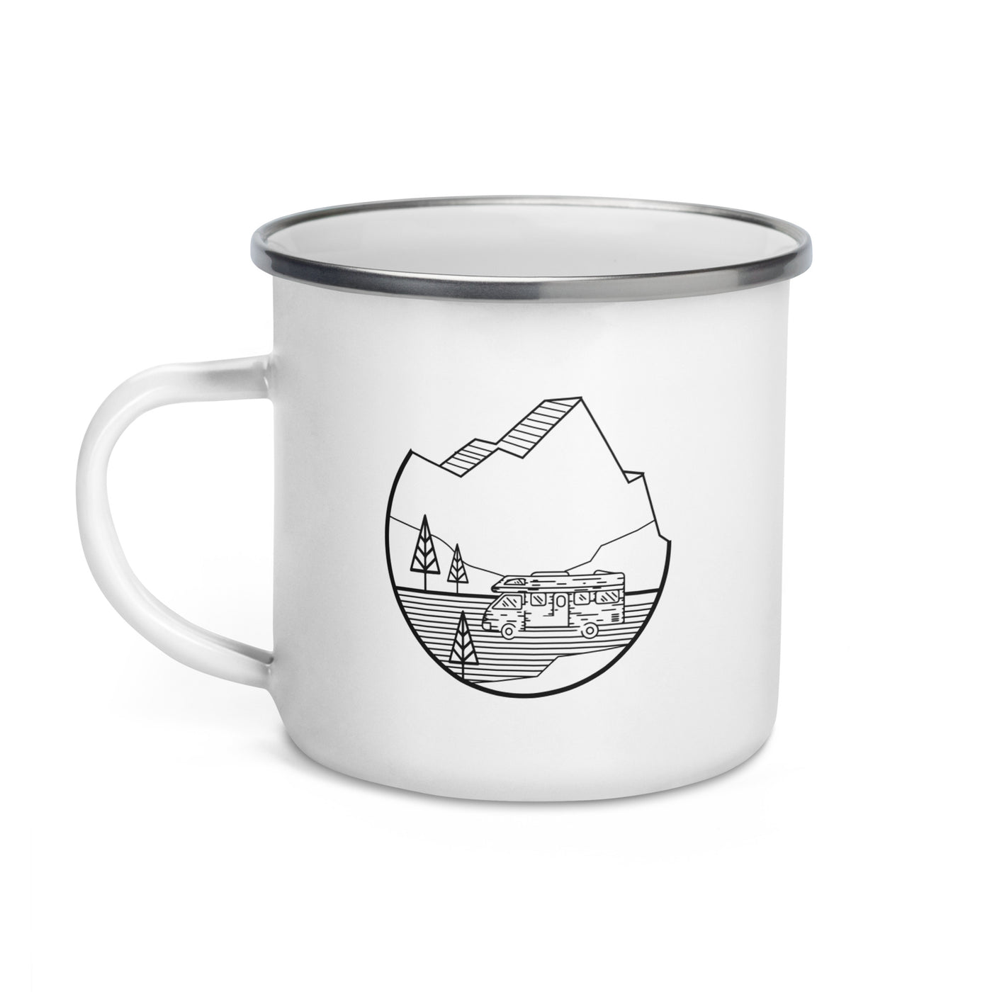 Camping Van - Emaille Tasse camping