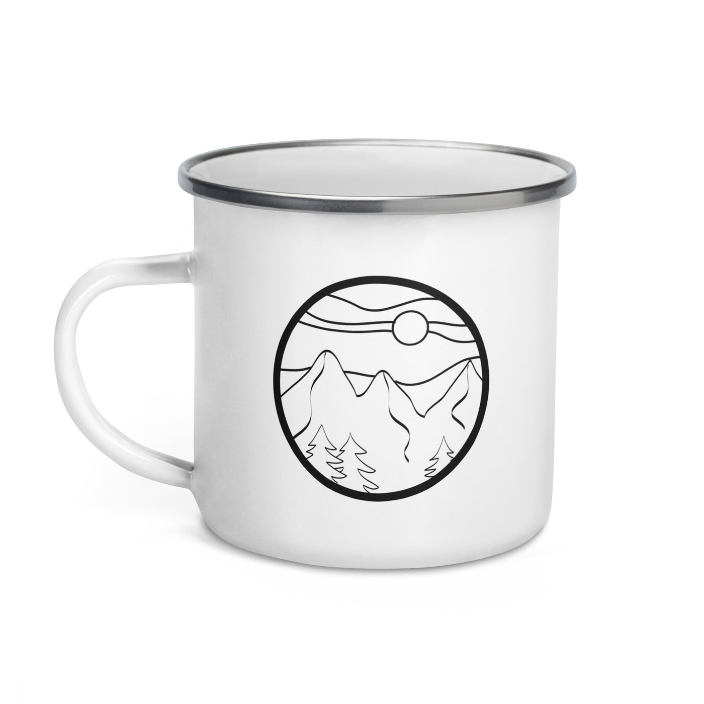 Circle - Mountain - Emaille Tasse berge