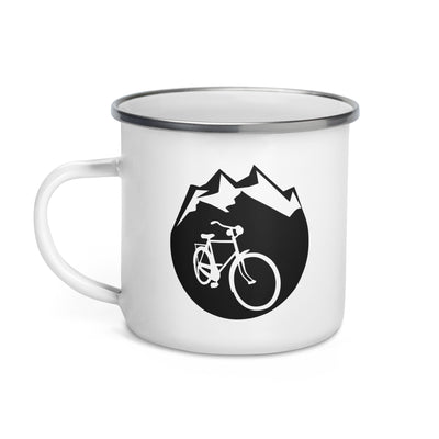 Circle - Mountain - Cycling - Emaille Tasse fahrrad