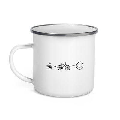 Coffee Smile Face And E-Bike - Emaille Tasse e-bike