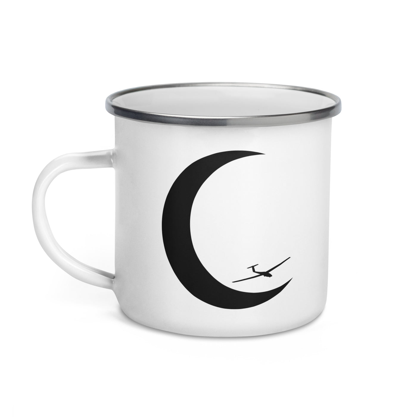 Crescent Moon - Sailplane - Emaille Tasse berge