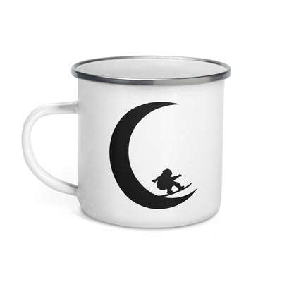 Crescent Moon - Snowboarding - Emaille Tasse snowboarden