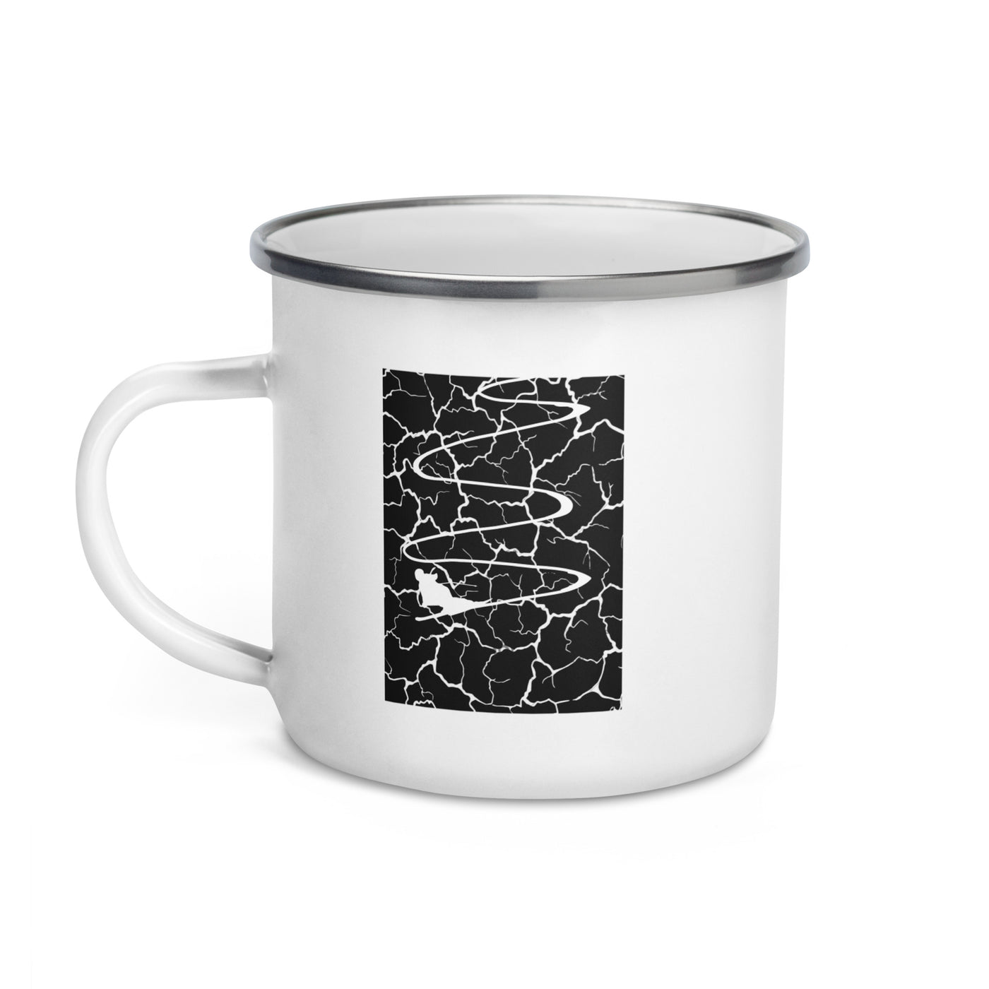 Curve Line - Skiing (12) - Emaille Tasse ski