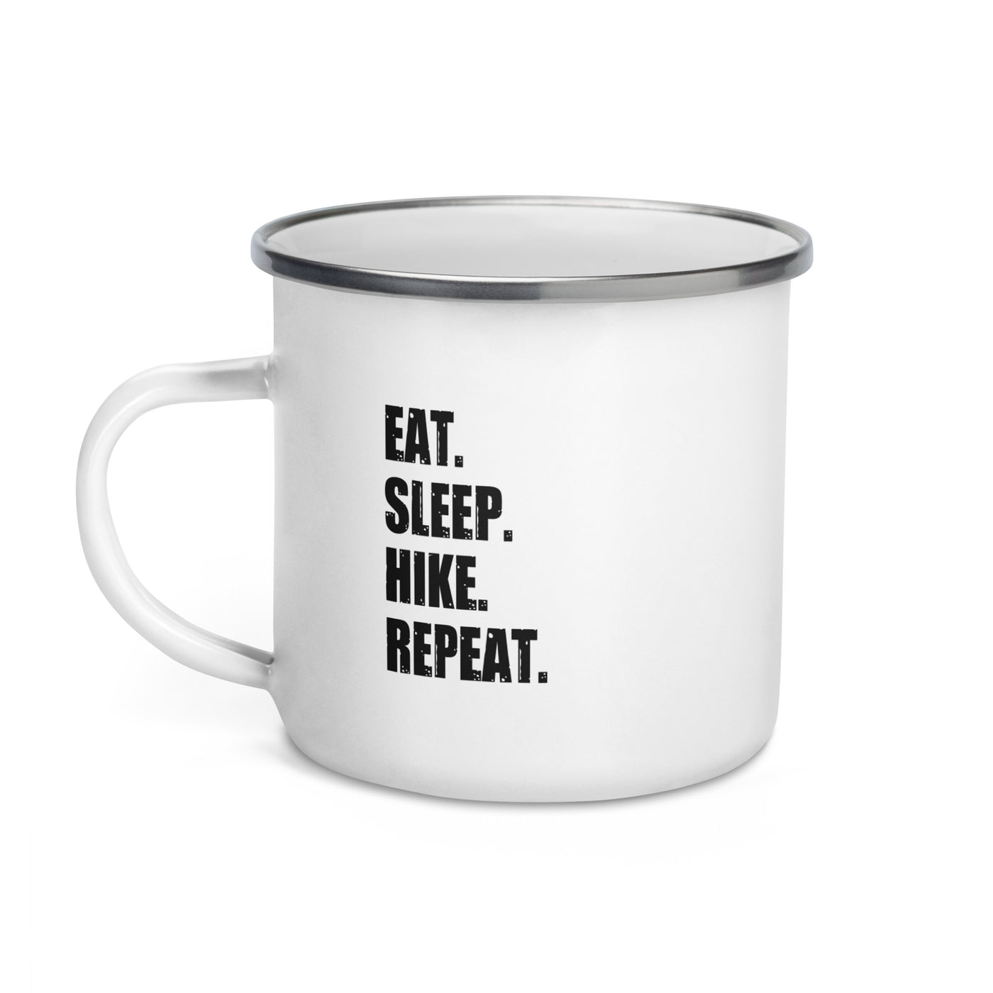 Eat Sleep Hike Repeat - Emaille Tasse wandern