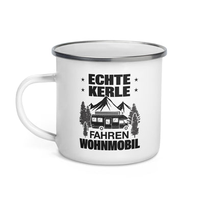 Echte Kerle Fahren Wohnmobil - Emaille Tasse camping