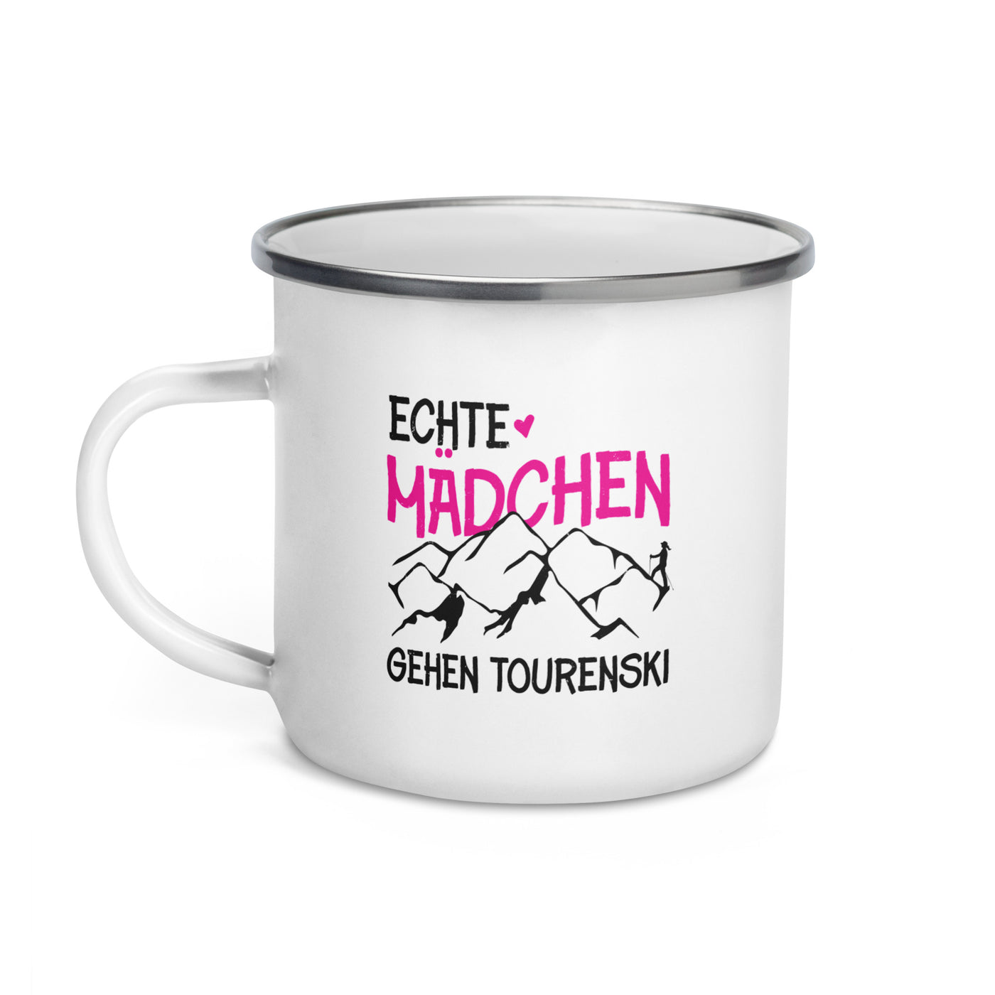 Echte Mädchen Gehen Tourenski - (S.K) - Emaille Tasse klettern