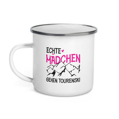 Echte Mädchen Gehen Tourenski - (S.K) - Emaille Tasse klettern