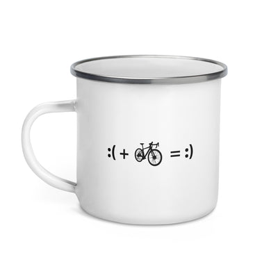 Emoji - Cycling - Emaille Tasse fahrrad