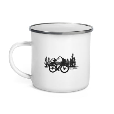 Fahrrad Und Berge - Emaille Tasse fahrrad mountainbike