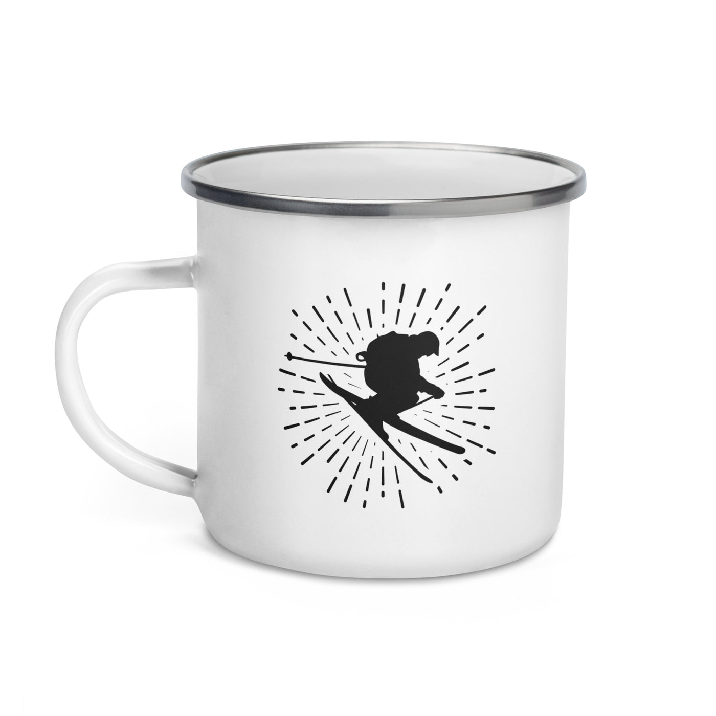 Firework And Skiing - Emaille Tasse ski