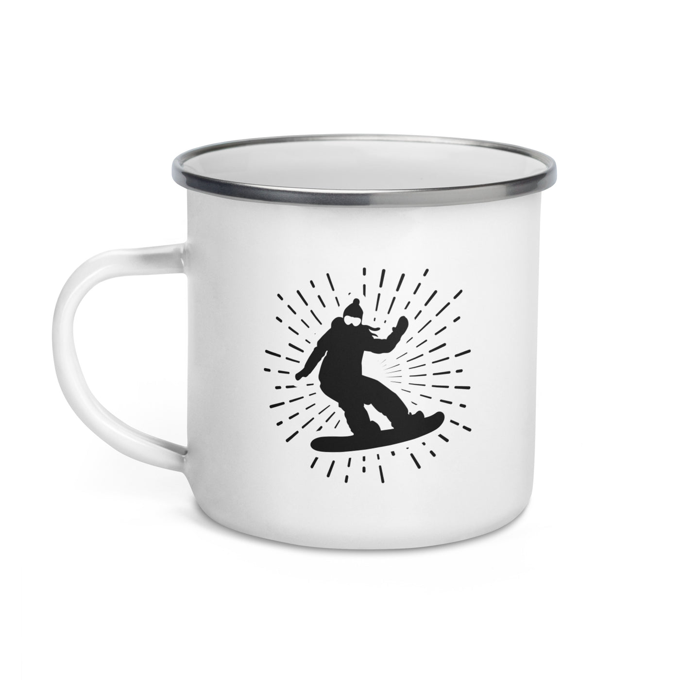 Firework And Snowbarding 1 - Emaille Tasse snowboarden